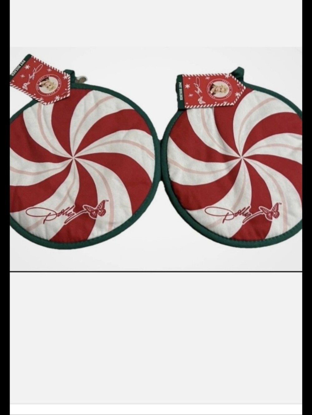 Set of 2 NWT Dolly Parton Christmas Pot Holders – Double-Sided.